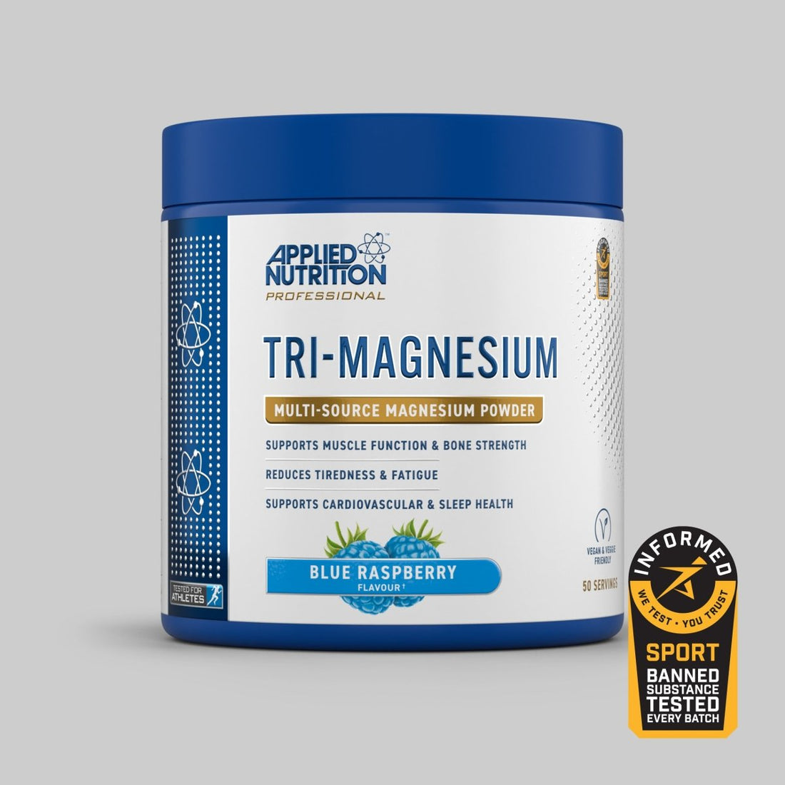 أبلايد نيوترشن (Applied Nutrition) تراي ماغنسيوم (Tri-Magnesium) – بلو راسبيري – 200 جم (50 حصة)