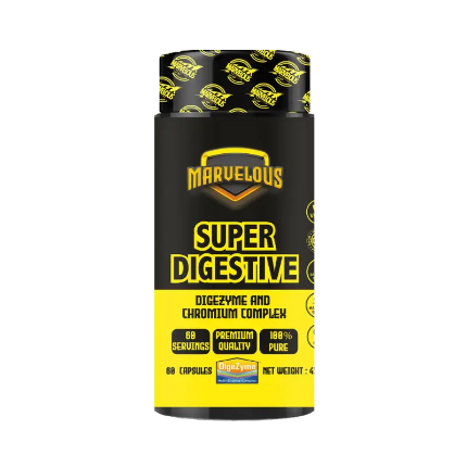 مارفيلوس (Marvelous) سوبر دايجستيف (Super Digestive) – إنزيمات هضم متقدمة مع الكروميوم – 60 كبسولة