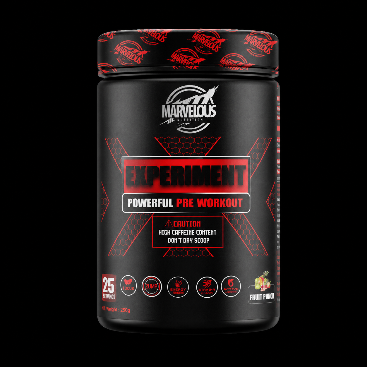 مارفيلوس إكسبريمنت بري ورك أوت (Marvelous Experiment Pre Workout) – 25 حصة